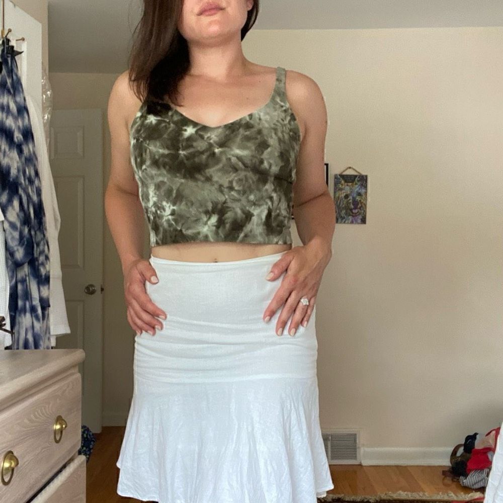 White Linen Ruffle tennis Skirt Y2K - Picture 10 of 11